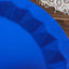 25-Pack Paper 12" Round Charger Plates in Royal Blue with Geometric Prism Design - Disposable 400GSM Serving Trays
