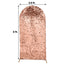 6ft Sparkly Rose Gold Double Sided Big Payette Sequin Chiara Backdrop Stand Cover For Fitted Round Top Wedding Arch