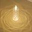 3-Pack LED Flameless Candle Lights Rose Halo Acrylic Diamond Pattern Warm White - Pillar Lamps 6"