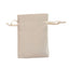 12 Pack 5"x7" Beige Satin Drawstring Wedding Party Favor Gift Bags