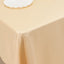 Lamour Satin 60"x126" Rectangle Tablecloth Beige - Soft & Silk-Like Table Cover