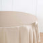Satin 90" Round Tablecloth Beige - Smooth and Lustrous Table Cover