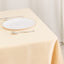 Lamour Satin 54"x54" Table Overlay Square Tablecloth Beige - Durable & Silk-Like Table Cover
