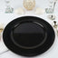 6-Pack Acrylic Round Charger Plates 13" in Black, Dinner Party Decor Charger Tableware