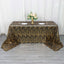 Mesh 90"x156" Rectangle Tablecloth Black/Gold - Wave Sequin Embroidered Table Cover