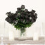 12 Bushes Black Artificial Premium Silk Flower Rose Bud Bouquets