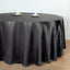 Satin 108" Round Tablecloth Black - Smooth and Lustrous Table Cover for Weddings & Events