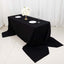100% Cotton 90"x156" Rectangle Tablecloth Black Linen - Seamless, Soft & Breathable Table Cover
