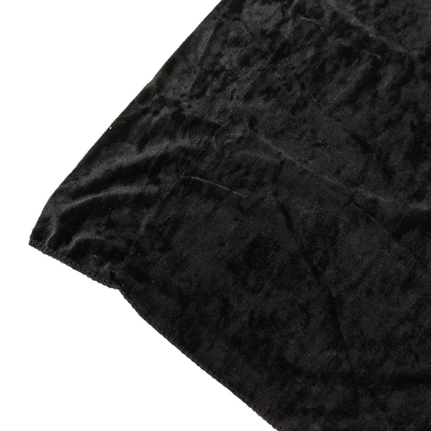 Black Crushed Velvet Backdrop Curtain â€“ 8ft x 8ft Event Drape with Rod Pocket, Privacy Panel for Photo Booths & Events