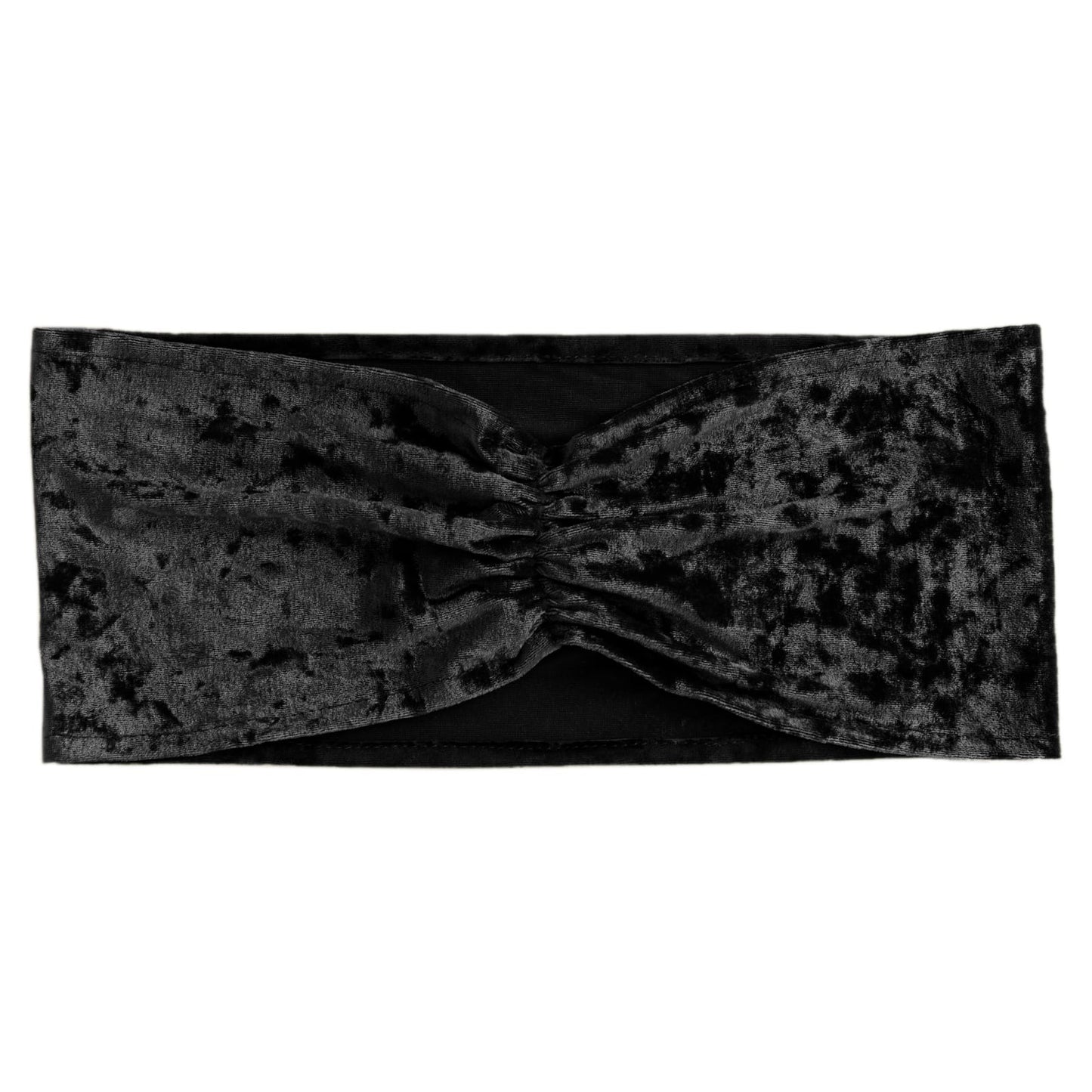 5 Pack Premium Crushed Velvet Chair Sashes Black Ruffle Style - Textured Chair Bands for Stunning Event Decor