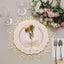 10-Pack Plastic 10" Round Dinner Plates in Blush with Gold Scalloped Rim - Disposable Party Plates
