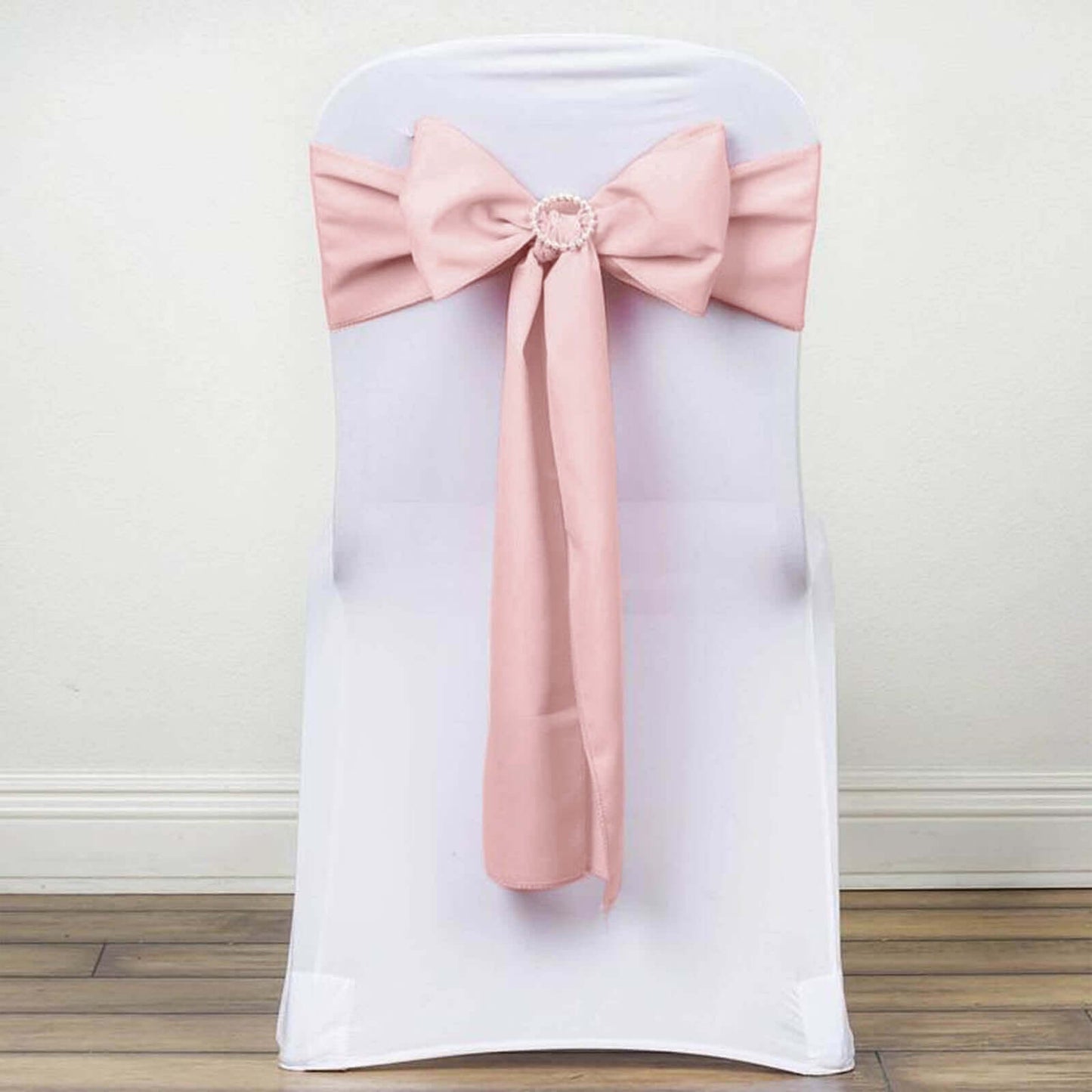 5 Pack Polyester Chair Sashes Blush 6"x108"