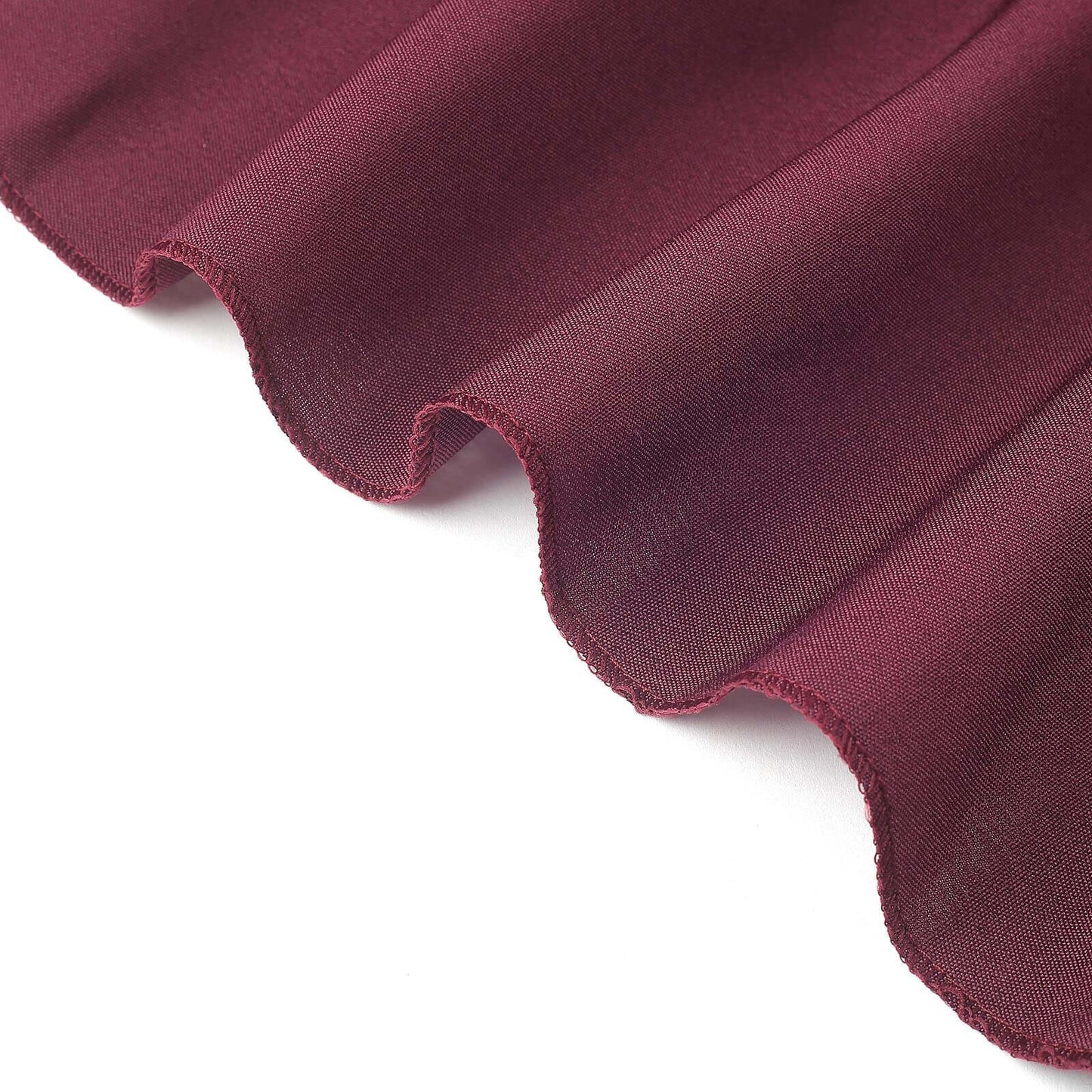 Polyester Slip On Folding Chair Covers Burgundy - Stain-Resistant Reusable Durable Fabric