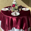 Satin 60"x60" Table Overlay Square Tablecloth Burgundy - Smooth Silky Touch Table Cover