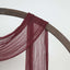 20ft Burgundy Gauze Cheesecloth Fabric Wedding Arch Drapery, Window Scarf Valance, Boho Decor Arbor Curtain Panel