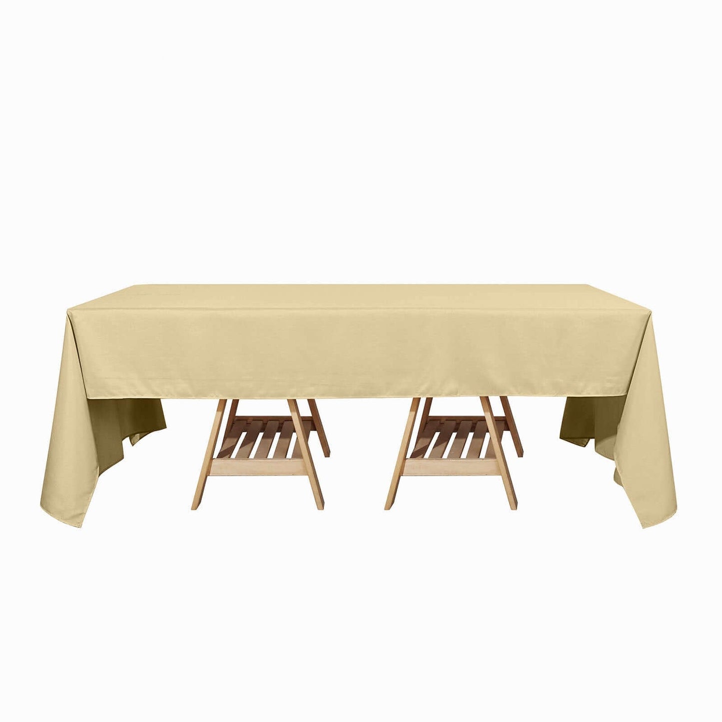 Polyester 60"x126" Rectangle Tablecloth Champagne - Wrinkle-Resistant Table Cover