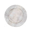 6-Pack Faux Wood Round Charger Plates 13" White Washed with Embossed Sunray Pattern, Chic Plastic Decorative Chargers