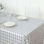 5-Pack Plastic Table Covers Black/White Grid Rectangle - Durable Checkered PVC Disposable Tablecloths 54"x108"