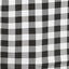 Polyester 70"x70" Square Tablecloth White/Black - Checkered Buffalo Plaid Design for Rustic Decor