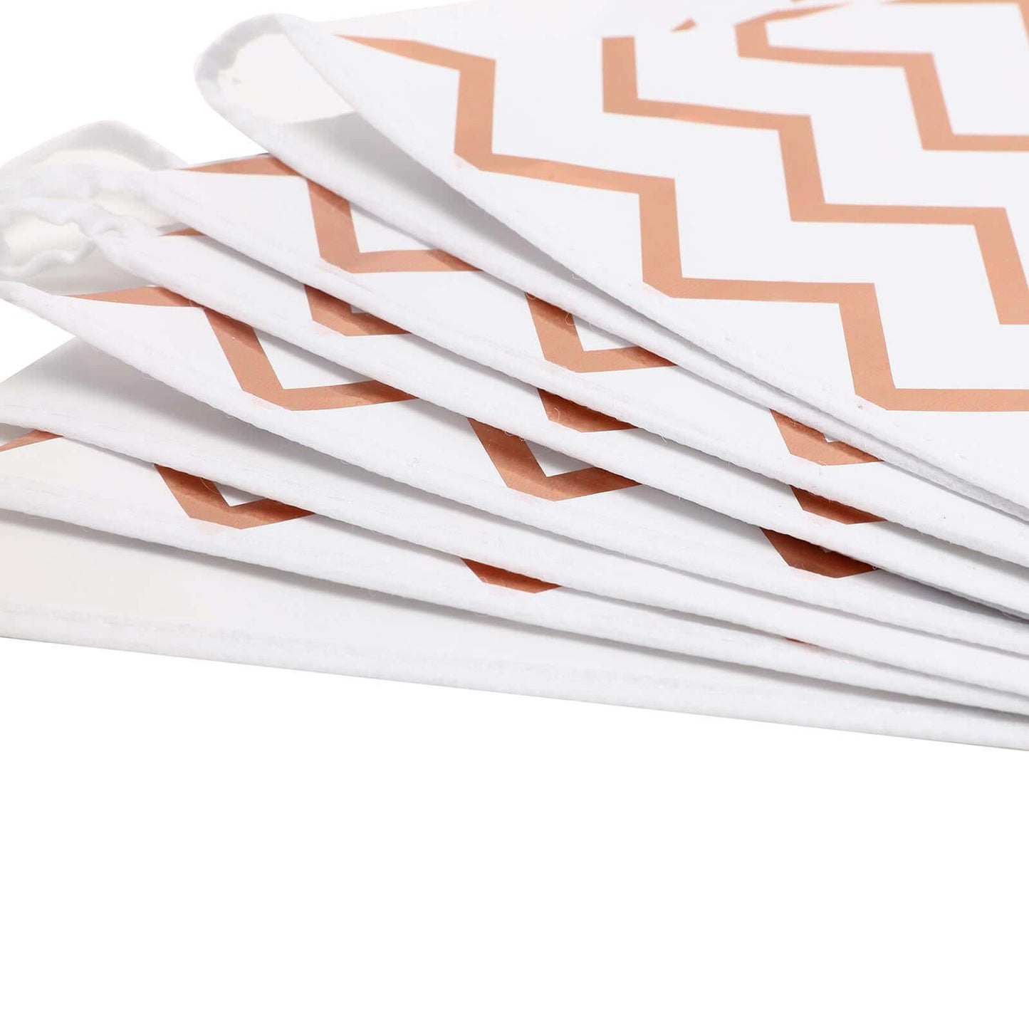 7.5ft Rose Gold Chevron Print Triangle Pennant Flag Party Banner - Clearance SALE