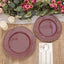 10-Pack Plastic Dinner Plates in Cinnamon Rose with Gold Scalloped Rim - Disposable Party Plates 9"