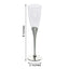 6-Pack Plastic Champagne Flutes Clear/Silver - Stylish Disposable Glasses for Toasts 5oz