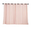 2 Pack Handmade Blush Faux Linen Curtains 52"x64", Curtain Panels With Chrome Grommets -