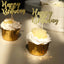 24-Pack Cupcake Toppers Happy Birthday Design Glitter Gold - Party Cake Picks Decoration Supplies