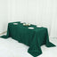 Taffeta 90"x132" Rectangle Tablecloth Hunter Emerald Green - Seamless Accordion Crinkle Table Cover