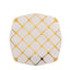 10-Pack Plastic 10" Square Dinner Plates in White with Gold Diamond Lattice Pattern - Disposable Party Plates for Weddings, Banquets & Special Events