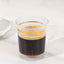 8-Pack Plastic Coffee Mugs Clear with Gold Stripes - Sturdy Disposable Cups for Coffee and Tea 8oz 3.5"