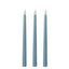 3-Pack LED Decorative Lighting Warm Flickering Dusty Blue - Flameless Taper Candles 11"