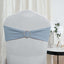 5 Pack Stretch Spandex Chair Sashes Dusty Blue - Reusable Chair Bands with Silver Diamond Ring Slide Buckle 5"x14"