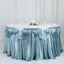 Satin 14ft Table Skirt Dusty Blue - Pleated Double Drape Table Cover