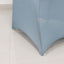 Spandex Chair Cover with Silver Rhinestone Buckled Sash Band Dusty Blue - Stretch Fitted Slipcover