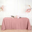 Polyester 90"x156" Rectangle Tablecloth Dusty Rose - Seamless Wrinkle-Resistant Table Cover
