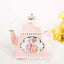 25 Pack 4" Dusty Rose Mini Teapot Favor Boxes, Vintage Rose Gift Boxes with Ribbons
