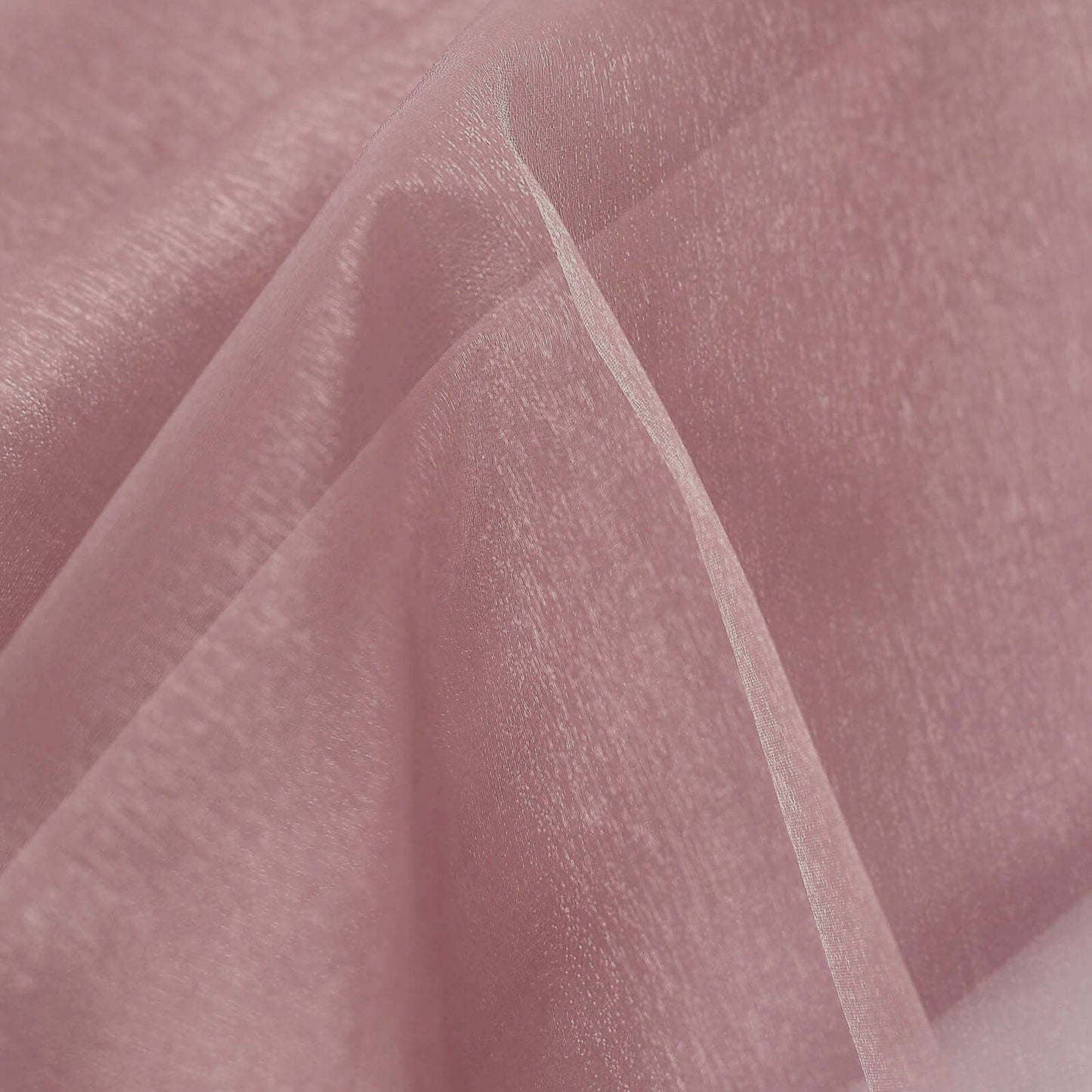 54"x10yd Dusty Rose Solid Sheer Chiffon Fabric Bolt, DIY Voile Drapery Fabric