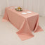 Lamour Satin 90"x132" Rectangle Tablecloth Dusty Rose - Soft & Silk-Like Seamless Table Cover