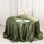 Satin 132" Round Tablecloth Dusty Sage Green - Stylish Seamless Table Cover