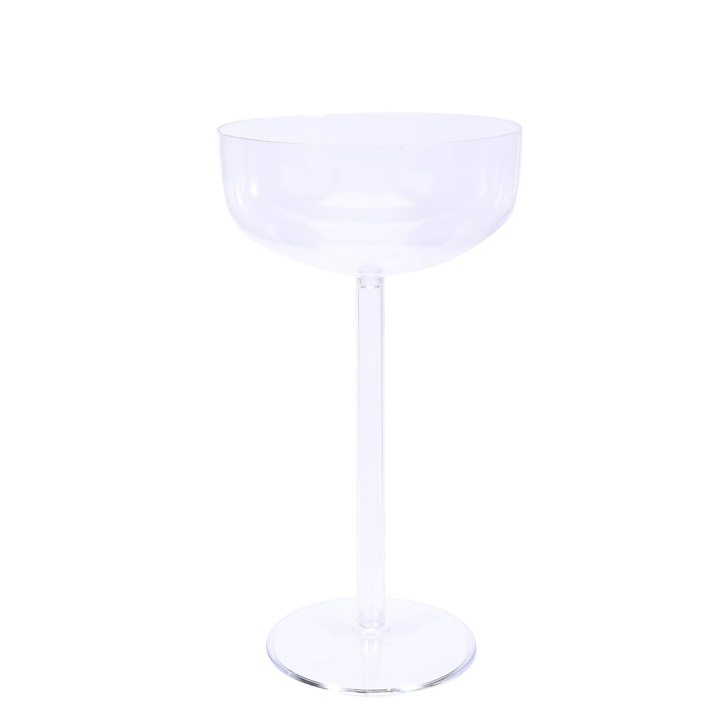 4-Pack Plastic Flower Vases Champagne Glass Design Clear - Fillable Long Stem Centerpieces for Events 18"