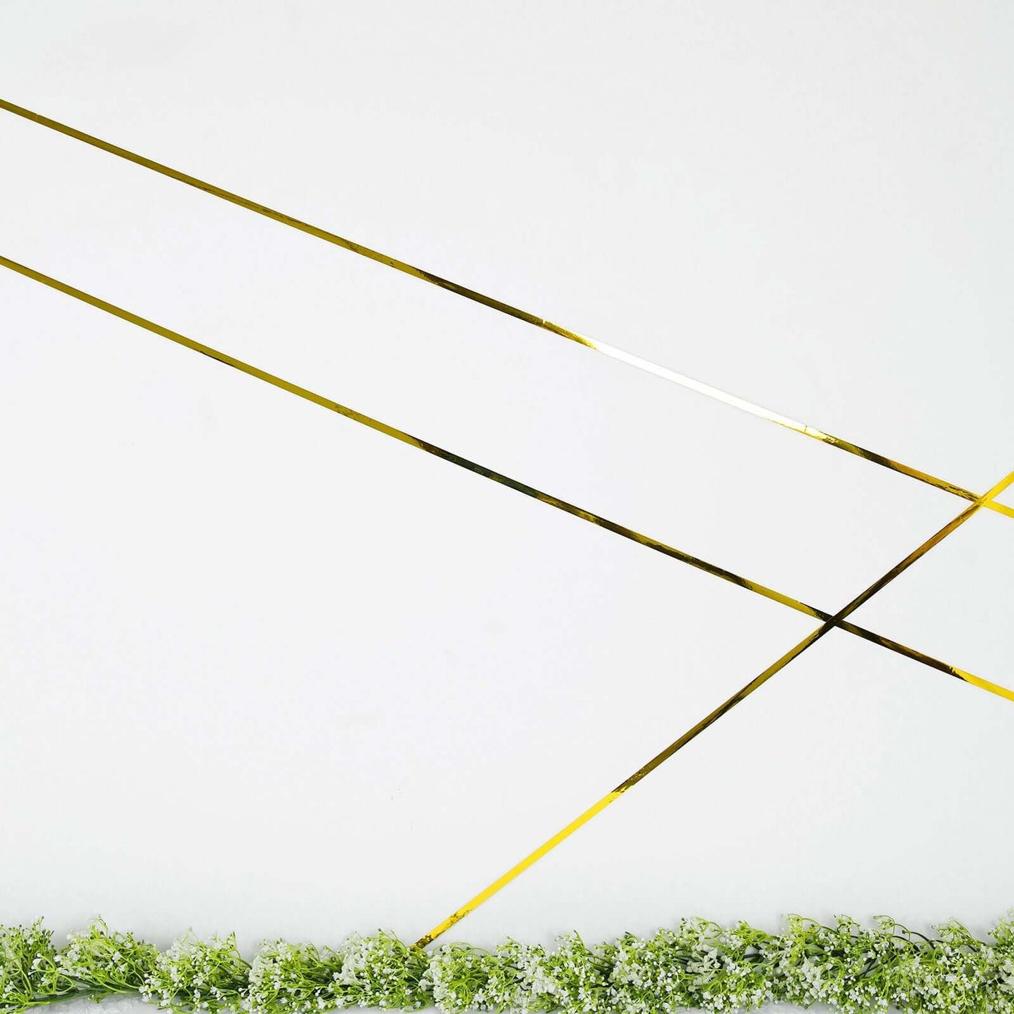 100 Yds 3/8" Gold Metallic Film Tape Adhesive, DIY Floral Wrap Craft Decor Tape - Polyester with Acrylic