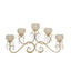 5-Arm Metal Candelabra Horizontal Design with Crystal Goblets Gold - Table Centerpiece for Events 27"