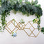 2-Pack Metal Flower Stands Gold Geometric Wedding Centerpieces Square Frame - Durable Display 12"