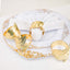 4 Pack Metallic Gold Ornate Leaf Napkin Rings, Linen Napkin Holders