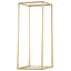 2-Pack Wedding Flower Stand Gold Metal Geometric Column Frame Rectangular - Versatile Floral Pedestal for Sophisticated Arrangements 24"