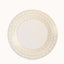 10-Pack Cardstock Paper Charger Plates in White with Gold Basketweave Pattern Rim - 650GSM Cardboard Placemats for Weddings & Banquets 13"