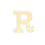 3D Marquee Letter "R" Warm White 6 LED Lights Gold - Chic Light-Up Decor for Events 6"