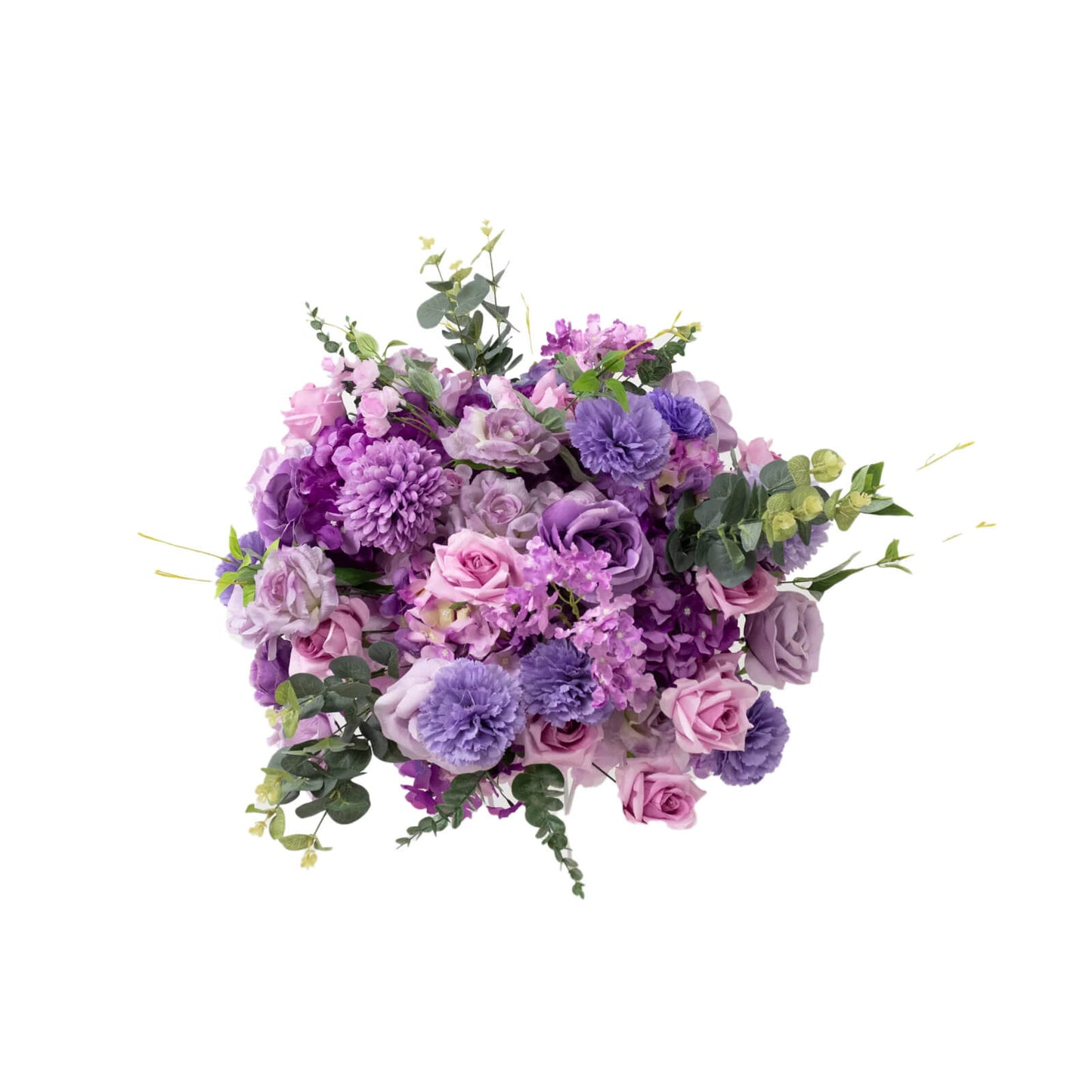 22-Inch Lavender Lilac Silk Flower Grand Centerpiece â€“ Pre-Arranged Artificial Rose, Hydrangea & Chrysanthemum Ball for Wedding & Event DÃ©cor