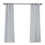 2 Pack Handmade Silver Faux Linen Curtains 52"x84", Curtain Panels With Chrome Grommets